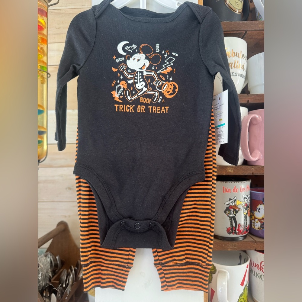 Halloween Baby Bodysuit and Pants Set Disney Baby Bean 9 months